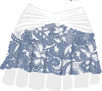 Blue Floral Skirt